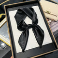 60cm Solid Color Silk Satin Neckerchief – Elegant Hijab Scarf for Women