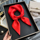 60cm Solid Color Silk Satin Neckerchief – Elegant Hijab Scarf for Women