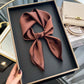 60cm Solid Color Silk Satin Neckerchief – Elegant Hijab Scarf for Women